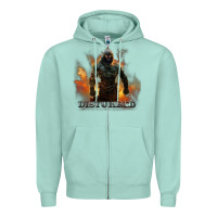 Seafoam disturbed 8 Zipper Hoodie - artisFamous