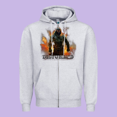 Disturbed 8 Zipper Hoodie Designed By Artisfamous
