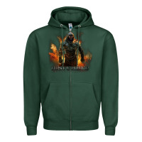Sports Green disturbed 8 Zipper Hoodie - artisFamous