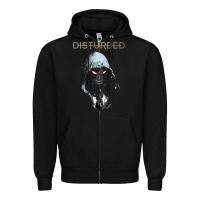 Black disturbed 10 Zipper Hoodie - artisFamous