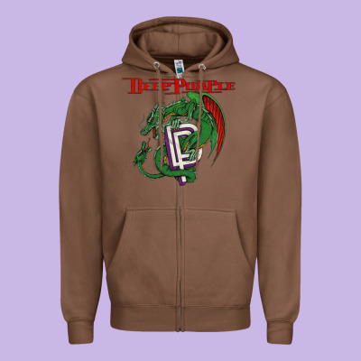 Deep Purple 7 Zipper Hoodie Designed By Artisfamous