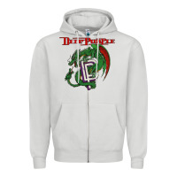 Dove Grey deep purple 7 Zipper Hoodie - artisFamous