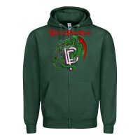Sports Green deep purple 7 Zipper Hoodie - artisFamous
