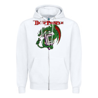White deep purple 7 Zipper Hoodie - artisFamous