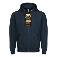 Navy hannibal lecter chibi Zipper Hoodie - artisFamous
