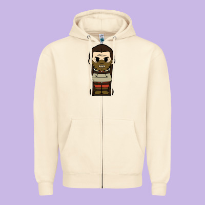 Hannibal Lecter Chibi Zipper Hoodie Designed By Artisfamous