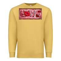 Antique Gold Pink Love Kiss Valentine's Day Premium Sweatshirt - RanaPortraitStore