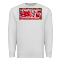 Dove Grey Pink Love Kiss Valentine's Day Premium Sweatshirt - RanaPortraitStore
