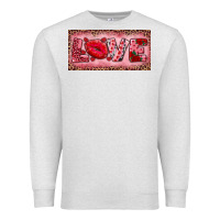 Oatmeal Heather Pink Love Kiss Valentine's Day Premium Sweatshirt - RanaPortraitStore