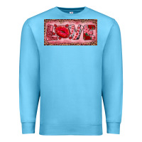 Ocean Blue Pink Love Kiss Valentine's Day Premium Sweatshirt - RanaPortraitStore
