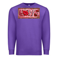 Purple Pink Love Kiss Valentine's Day Premium Sweatshirt - RanaPortraitStore