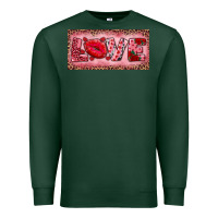 Sports Green Pink Love Kiss Valentine's Day Premium Sweatshirt - RanaPortraitStore