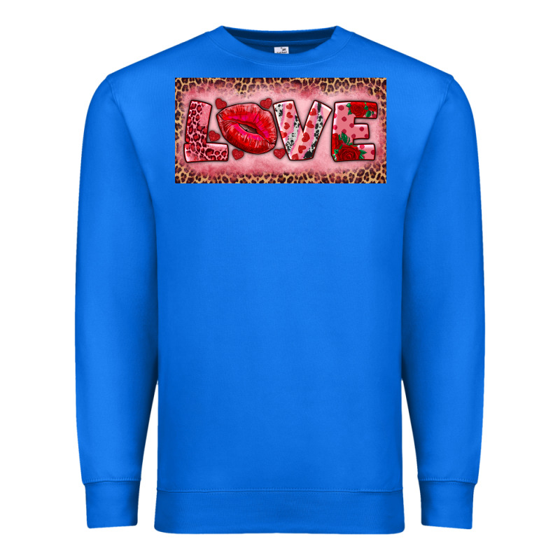 Pink Love Kiss Valentine's Day Premium Sweatshirt by RanaPortraitStore | Teevron