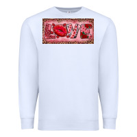 White Pink Love Kiss Valentine's Day Premium Sweatshirt - RanaPortraitStore