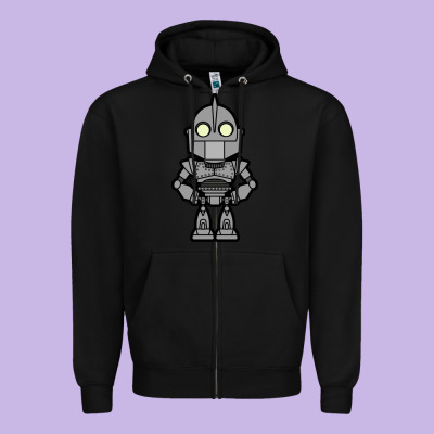Iron Giant Zipper Hoodie Designed By Artisfamous