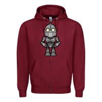 Burgundy iron giant Zipper Hoodie - artisFamous