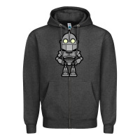Charcoal Heather iron giant Zipper Hoodie - artisFamous