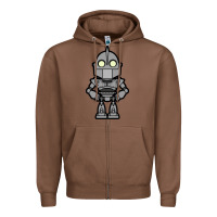 Chestnut iron giant Zipper Hoodie - artisFamous
