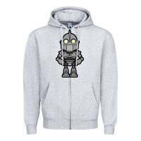 Heather Grey iron giant Zipper Hoodie - artisFamous