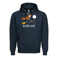 Navy brightest witch Zipper Hoodie - artisFamous