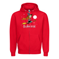 Red brightest witch Zipper Hoodie - artisFamous