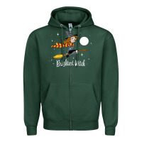 Sports Green brightest witch Zipper Hoodie - artisFamous