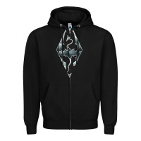 Black skyrim Zipper Hoodie - artisFamous
