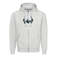 Dove Grey skyrim Zipper Hoodie - artisFamous