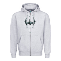Heather Grey skyrim Zipper Hoodie - artisFamous