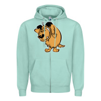 Seafoam smile mumbly muttley dog Zipper Hoodie - artisFamous