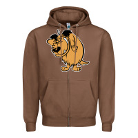 Chestnut smile mumbly muttley dog Zipper Hoodie - artisFamous