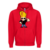 Red johnny bravo chibi Zipper Hoodie - artisFamous