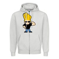 Dove Grey johnny bravo chibi Zipper Hoodie - artisFamous