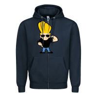 Navy johnny bravo chibi Zipper Hoodie - artisFamous