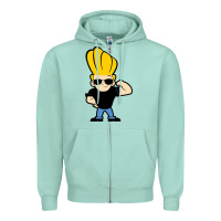 Seafoam johnny bravo chibi Zipper Hoodie - artisFamous