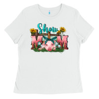 White Show mom pig Mother's Day Ladies Tee - FaDigitalArtStudio