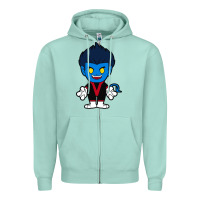 Seafoam nightcrawler chibi Zipper Hoodie - artisFamous