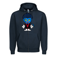 Navy nightcrawler chibi Zipper Hoodie - artisFamous