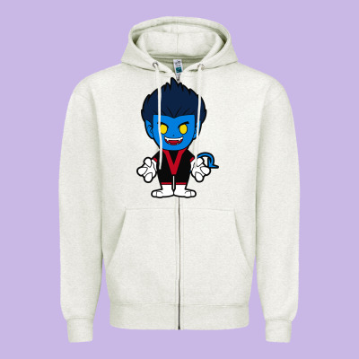 Nightcrawler Chibi Zipper Hoodie Designed By Artisfamous