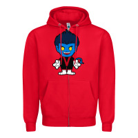 Red nightcrawler chibi Zipper Hoodie - artisFamous