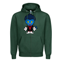 Sports Green nightcrawler chibi Zipper Hoodie - artisFamous