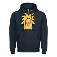 Navy norbet angry beaver Zipper Hoodie - artisFamous
