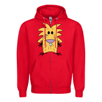 Red norbet angry beaver Zipper Hoodie - artisFamous