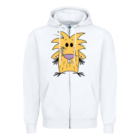 White norbet angry beaver Zipper Hoodie - artisFamous