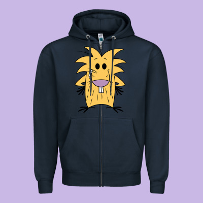Norbet Angry Beaver Zipper Hoodie Designed By Artisfamous