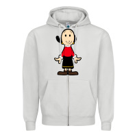 Dove Grey olive oyl Zipper Hoodie - artisFamous