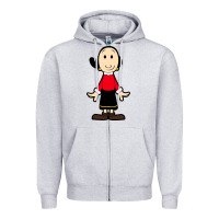 Heather Grey olive oyl Zipper Hoodie - artisFamous