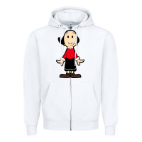 White olive oyl Zipper Hoodie - artisFamous
