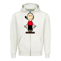 Oatmeal Heather olive oyl Zipper Hoodie - artisFamous