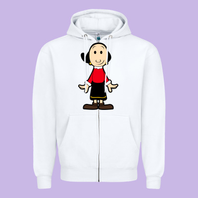 Olive Oyl Zipper Hoodie Designed By Artisfamous